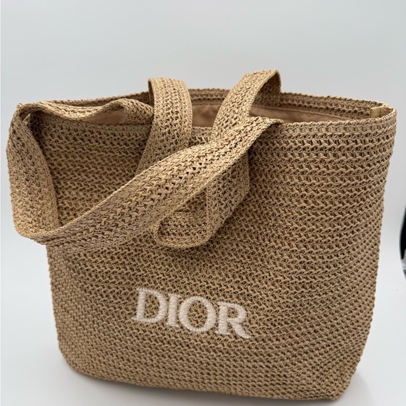 Dior Beige Woven Tote Bag - Picture 2 of 4